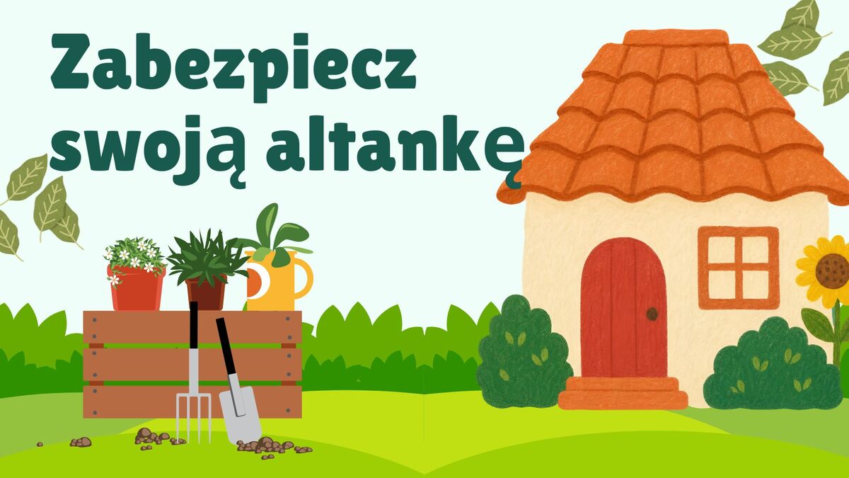 grafika z działką letnia i domkiem