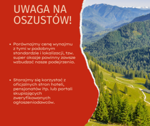 Na zdjęciach znajdują się opisy, jak należy postępować, aby nie stać się ofiarą oszustów.