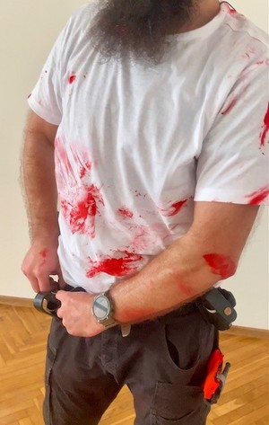 policjanci podczas ćwiczeń