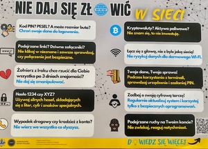 kolorowa grafika - spotkanie policjanta z seniorami
