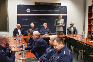 Policjanci podczas narady rocznej