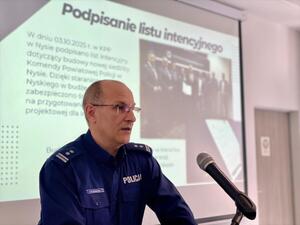 Policjanci podczas narady rocznej