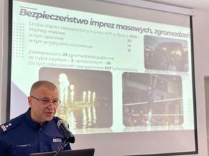 Policjanci podczas narady rocznej