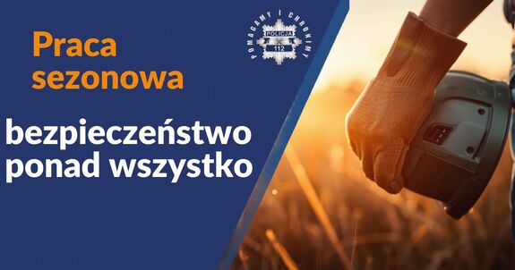 grafika przedstawiająca dłoń która trzyma kask ochronny w pracy na wysokościach