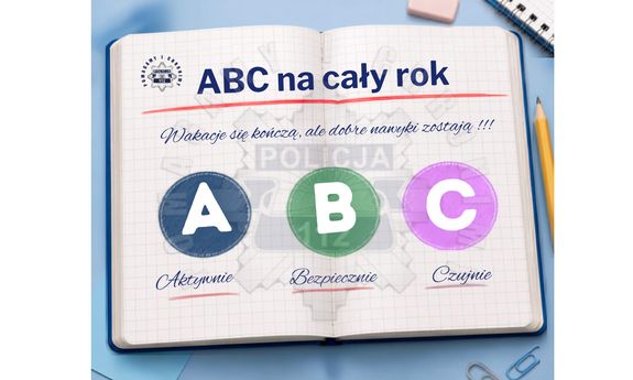 kartka i napis ABC