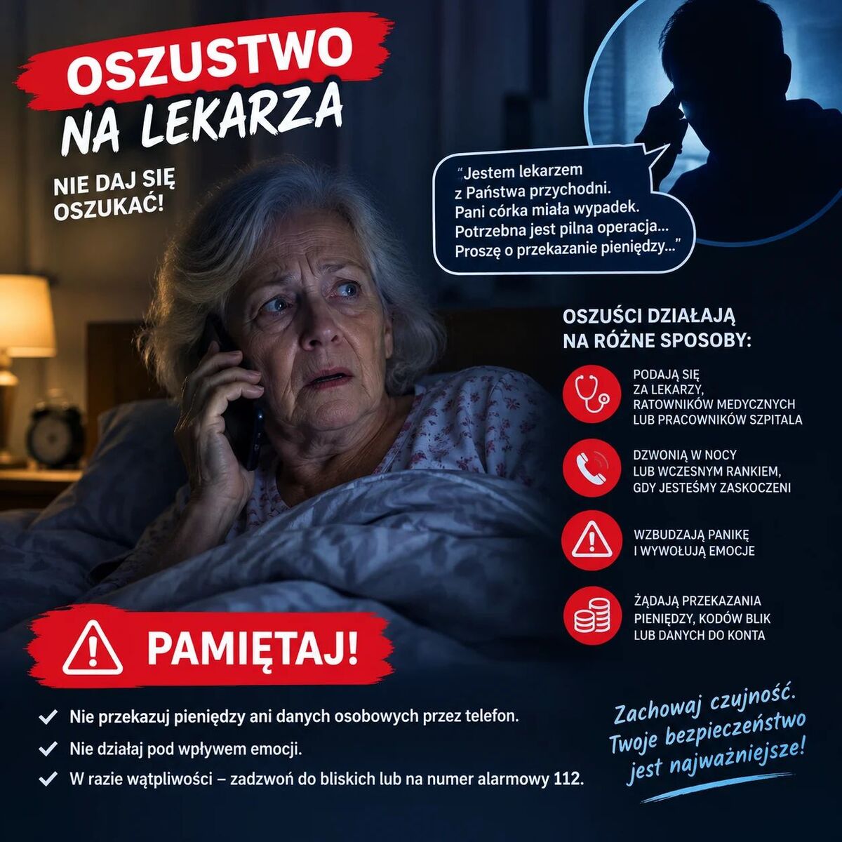 Oszustwa „metodą na lekarza” w Nysie